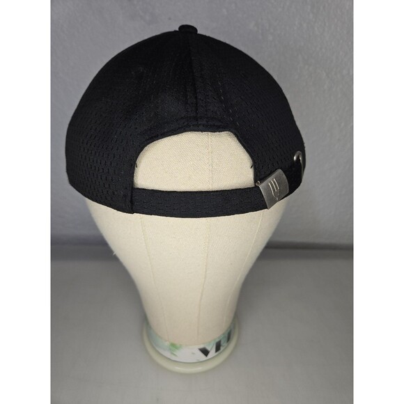 Longhorn Hat Cap Strap Back Black Mesh Embroidered Bull Horns Mens One Size - Picture 3 of 8